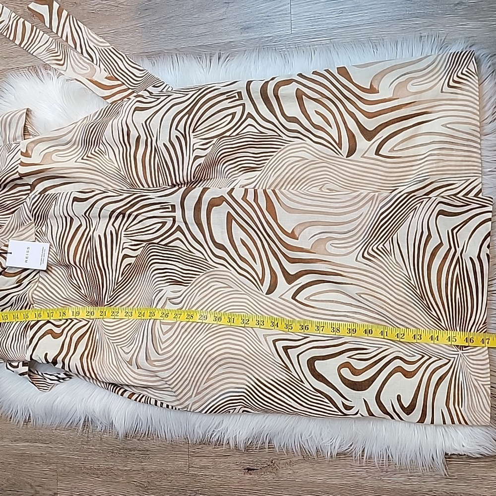 REISS | Rosie Animal Print Faux Wrap Style Dress - Picture 13 of 16